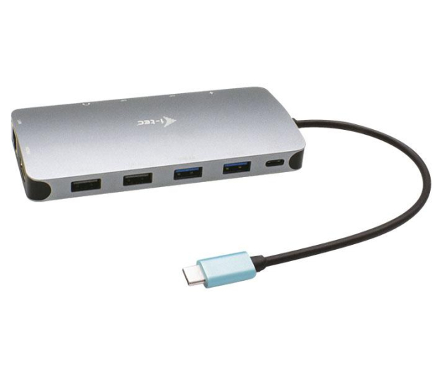 I-TEC USB-C Metal Nano Dock 2x DP 1x HDMI 4K LAN Audio PD 100W C31NANODOCKPROPD - 590183 - zdjęcie 2